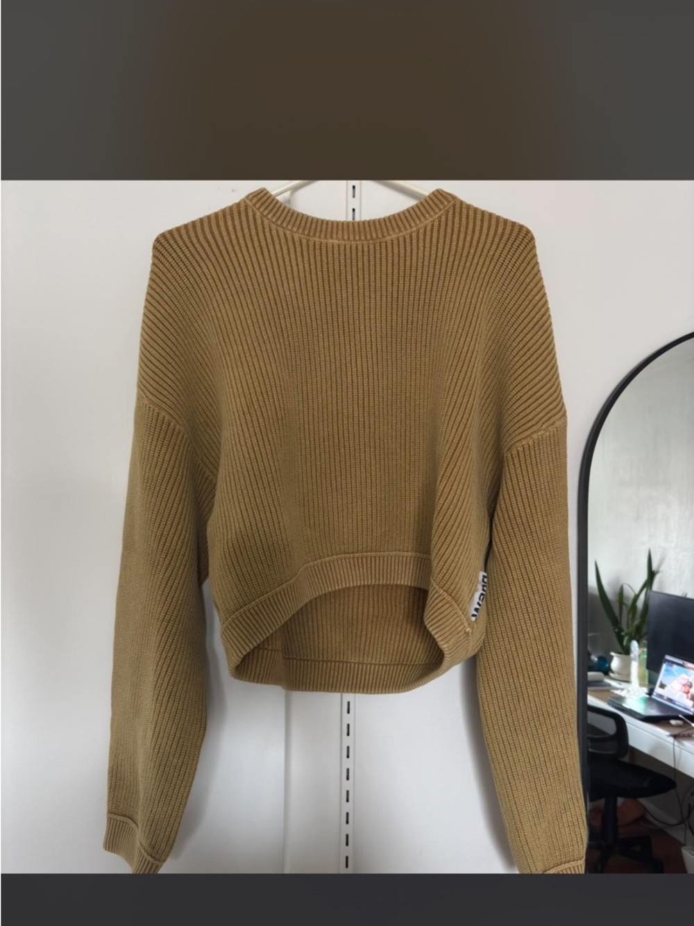Rib-Knit Sweater in Camel